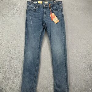 Weatherproof Vintage Soft-Lux Men Slim Fit Jeans 36X34 Blue Distressed Denim NEW